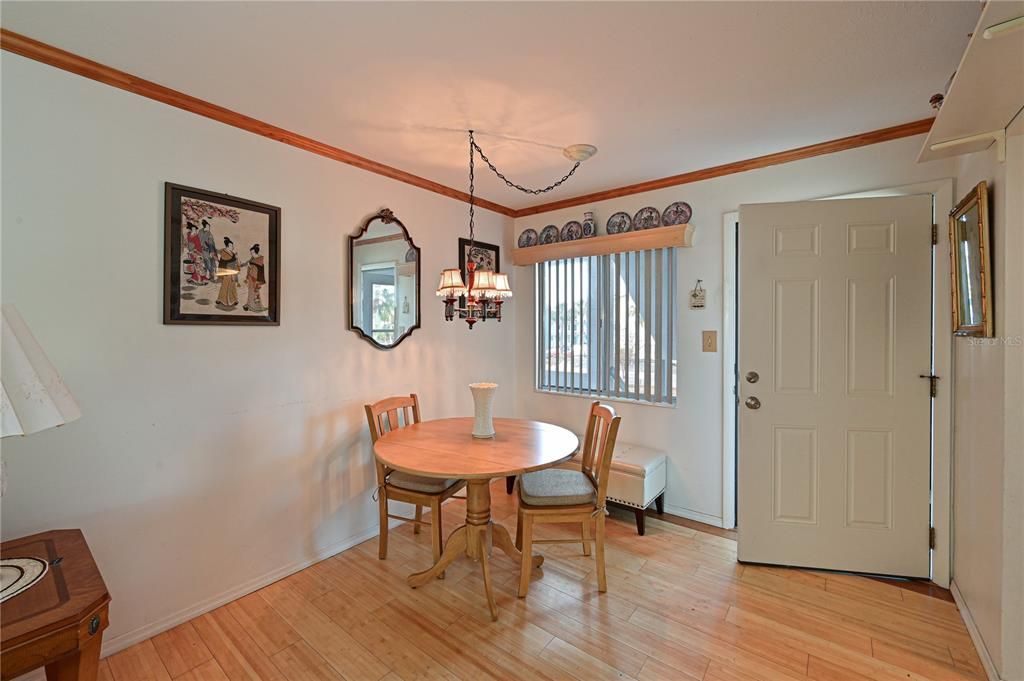 Adorable dining area open to living room