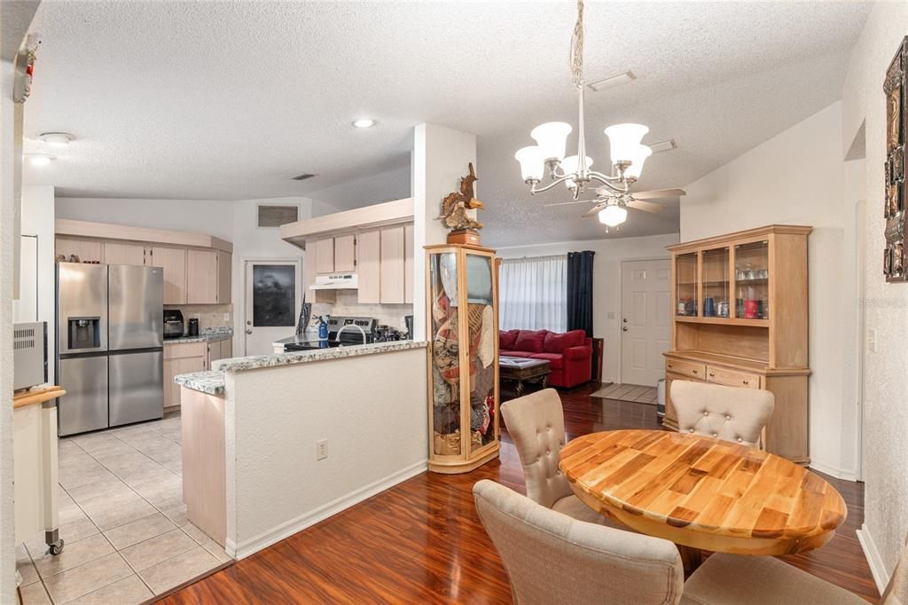 Dining room to kitchen view