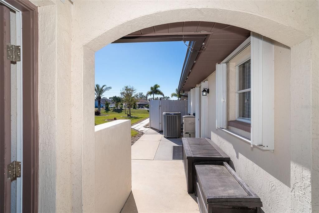 breezeway between garage and main home