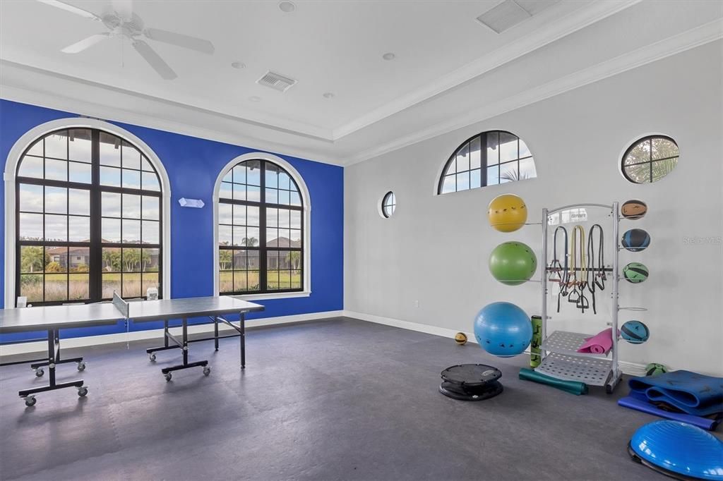 Community gym is open to residents 24/7