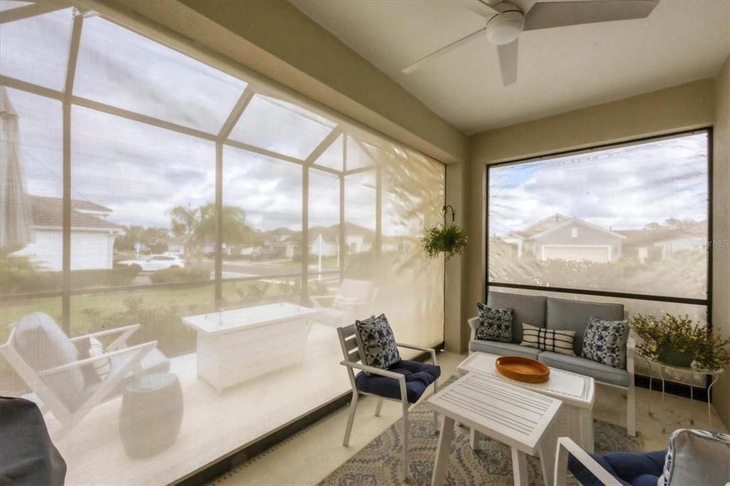 Multi-use hurricane shades! No more luggaging lanai furniture to the garage!