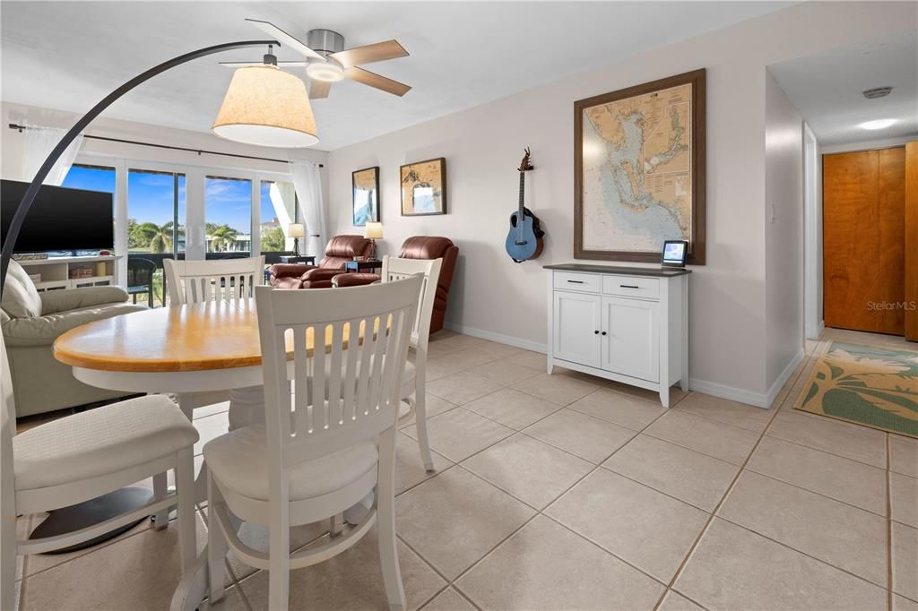 Living room overlooking the canal and Charlotte Harbor