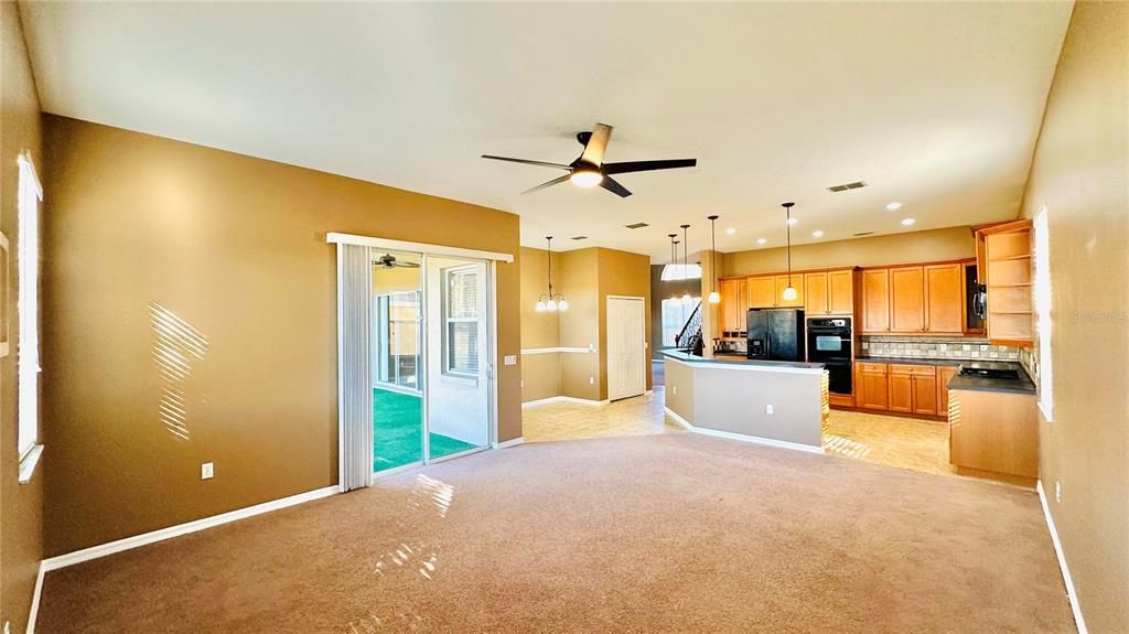 Family Room overlooking Kitchen / Kitchenette