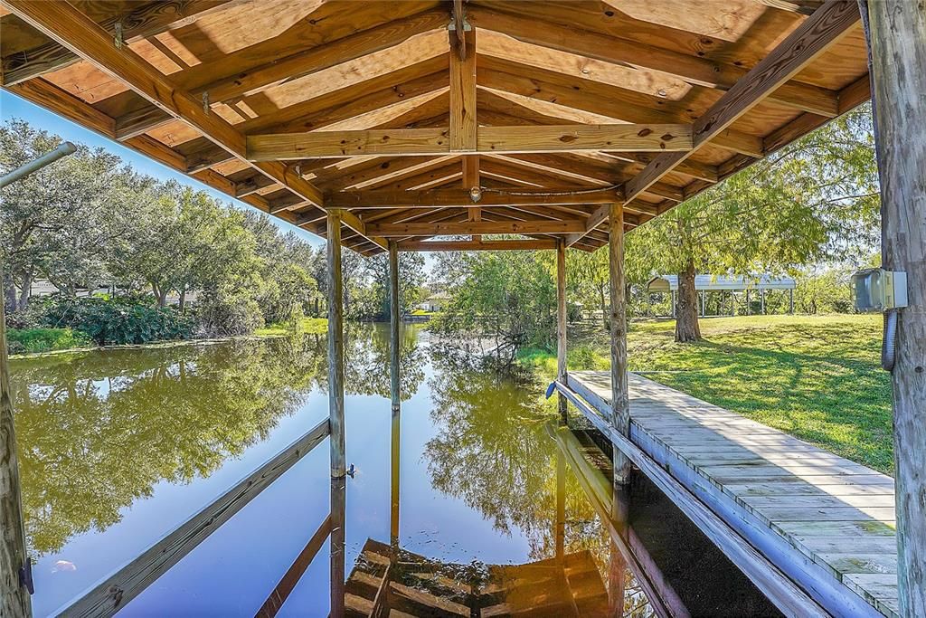 Covered Boat Slip with Dock