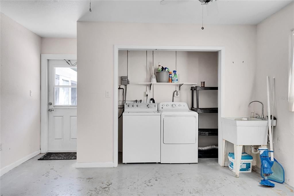 Laundry Area with Utility Sink