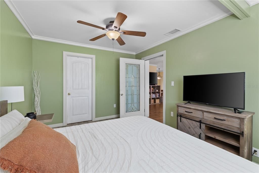 Primary bedroom directly off of the main living area.