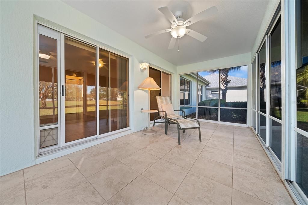 Enclosed Lanai with access to master bedroom and living room