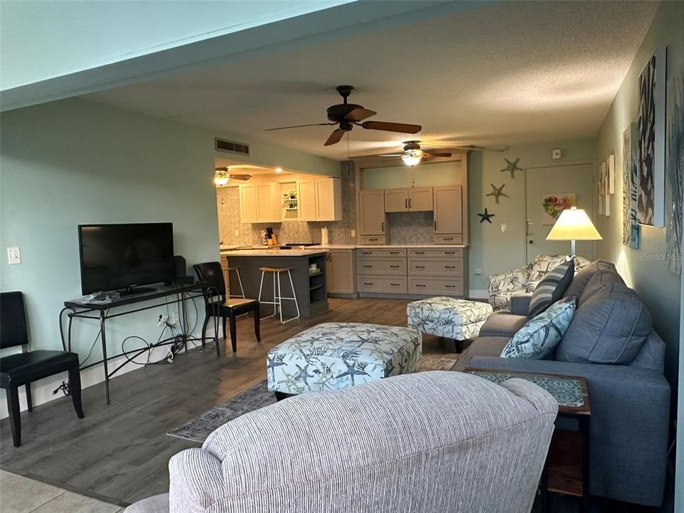 Open Living space view to kitchen