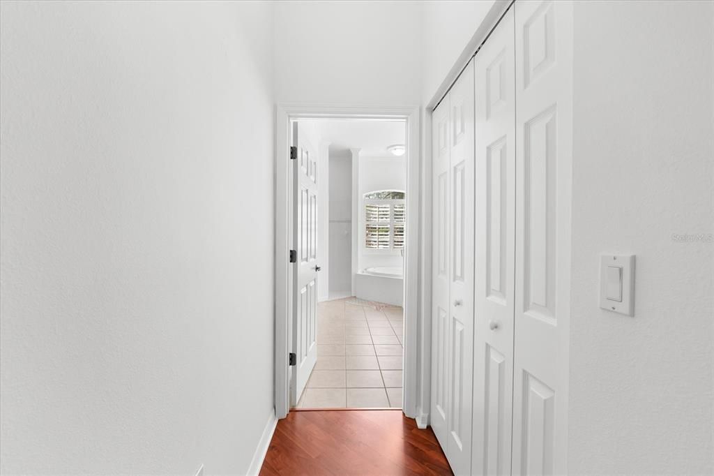 Dual sinks and walk in shower