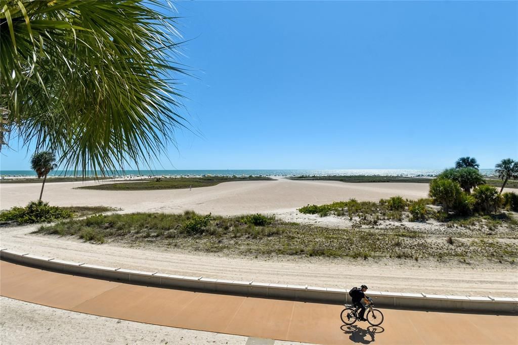 Beautiful beach front walk takes you along all the old Florida hotels and tiki bars.