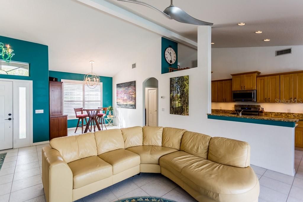 Open concept kitchen.