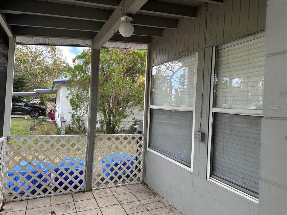 Front enclosed porch