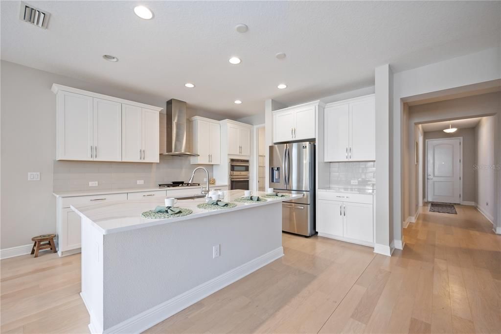 Stainless appliances in the kitchen