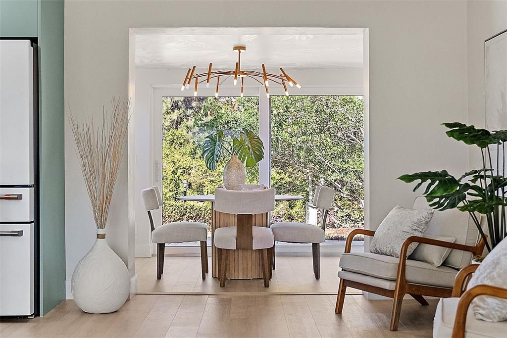 Dining Room with Access to the Waterfront Backyard