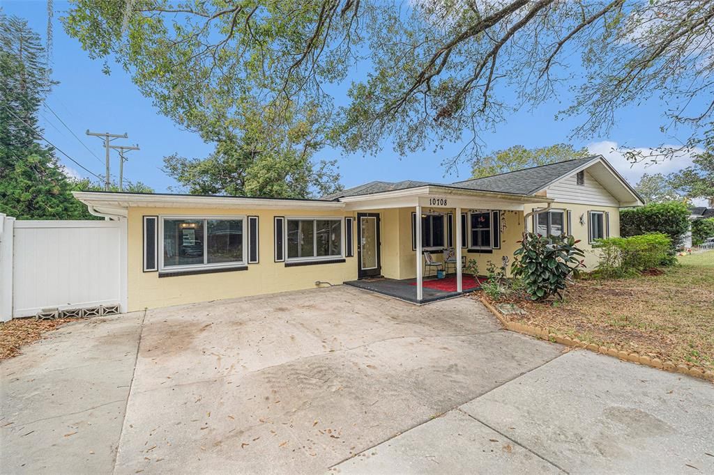 Front of house with front porch