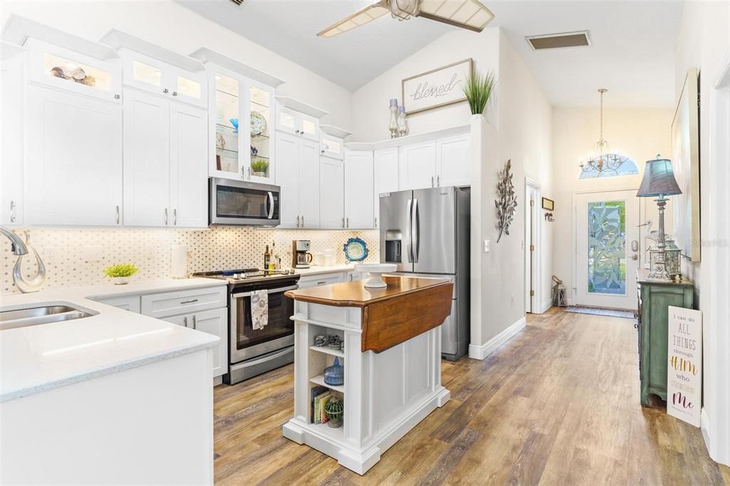 Kitchen with Vaulted Ceilings