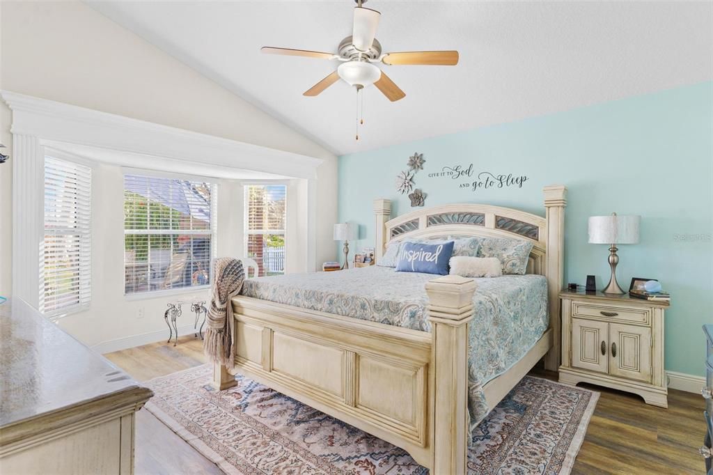 Primary Bedroom with Vaulted Ceilings