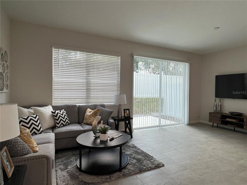 Great Room Great for Entertaining (photo of furnished model home)