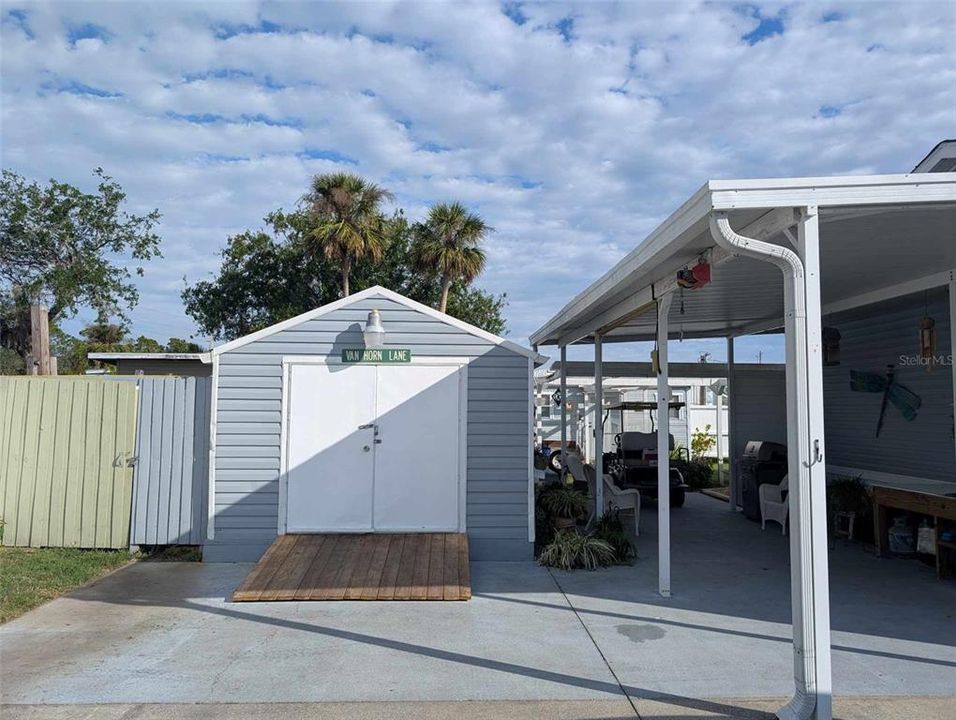 Large shed and carport