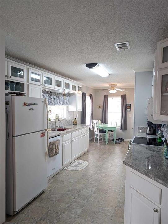 Kitchen with granite countertops