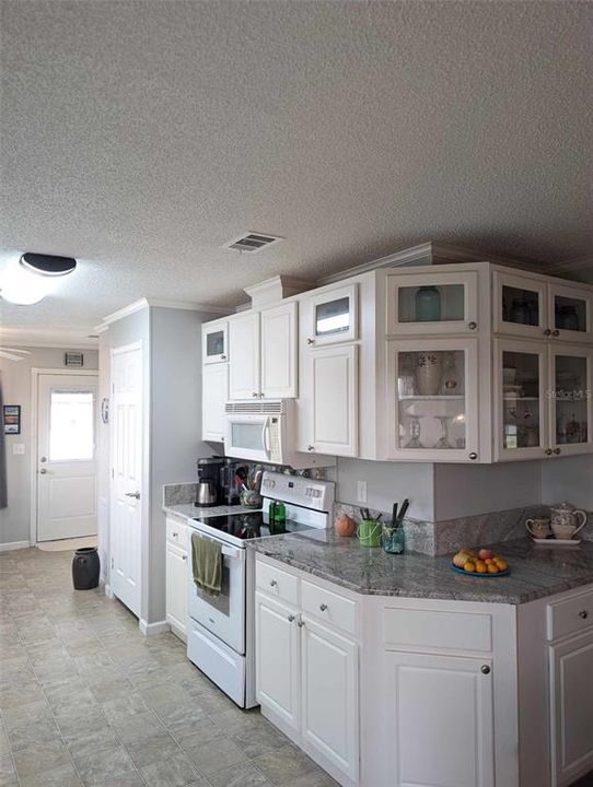 Kitchen with granite countertops