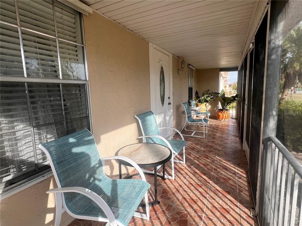 Screened front porch