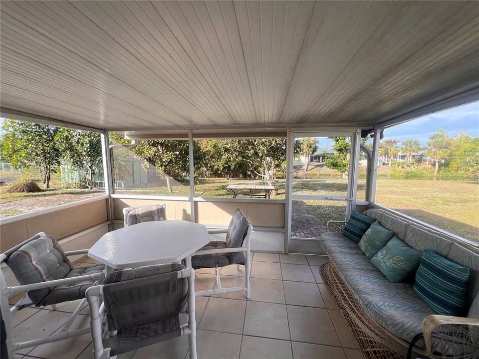 Screened back porch