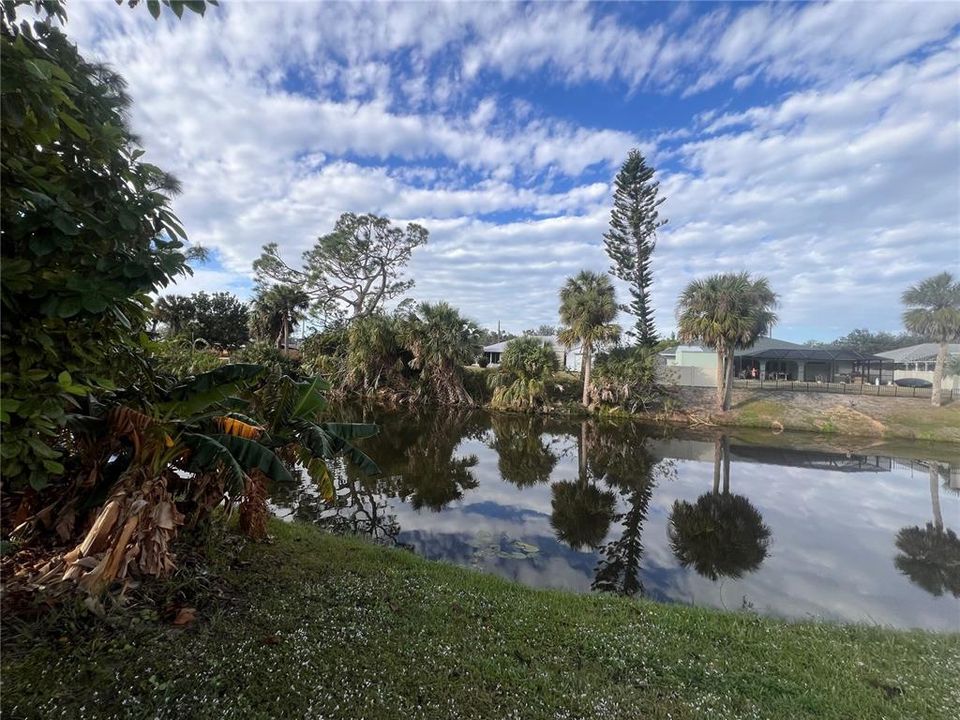 Backyard with canal view