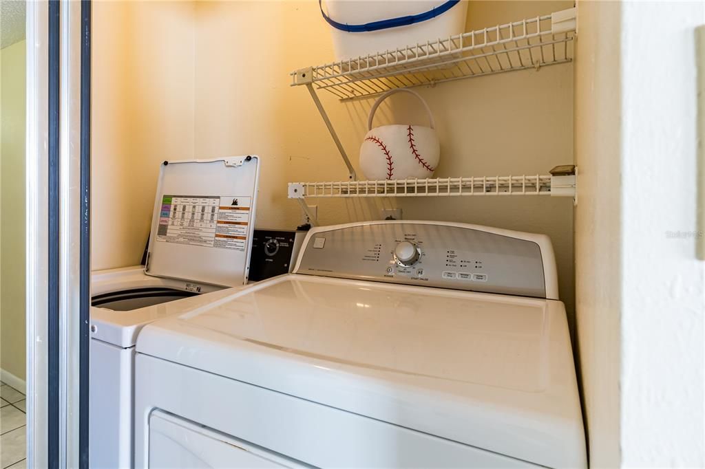 inside laundry closet