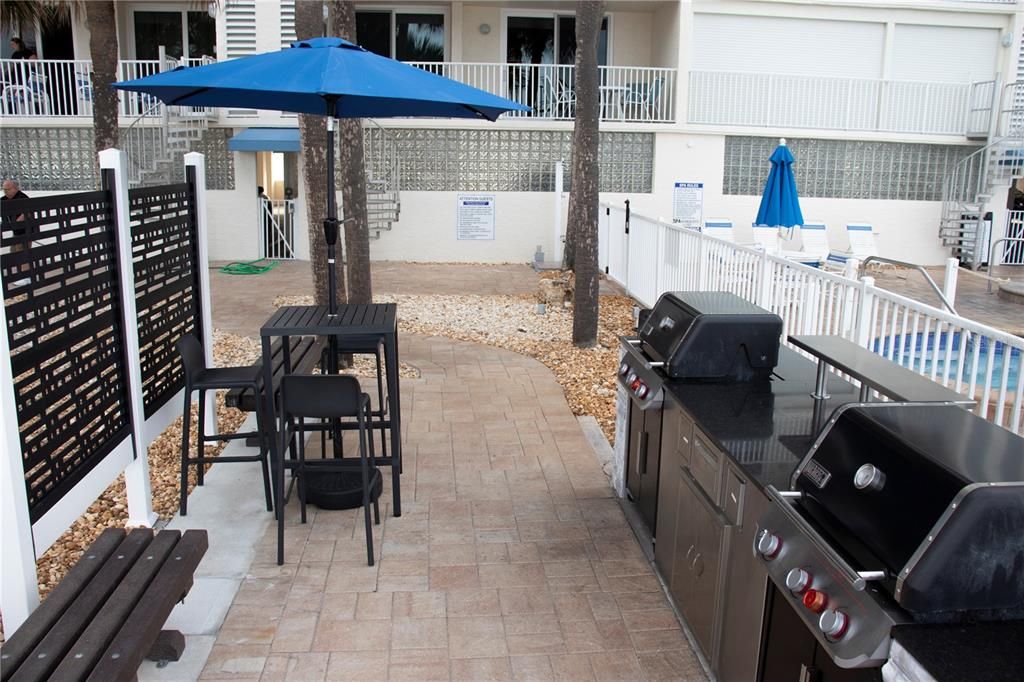 BBQ area on amenity deck