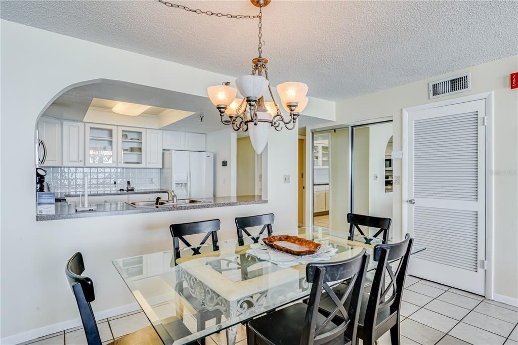 dining area overlooking living area