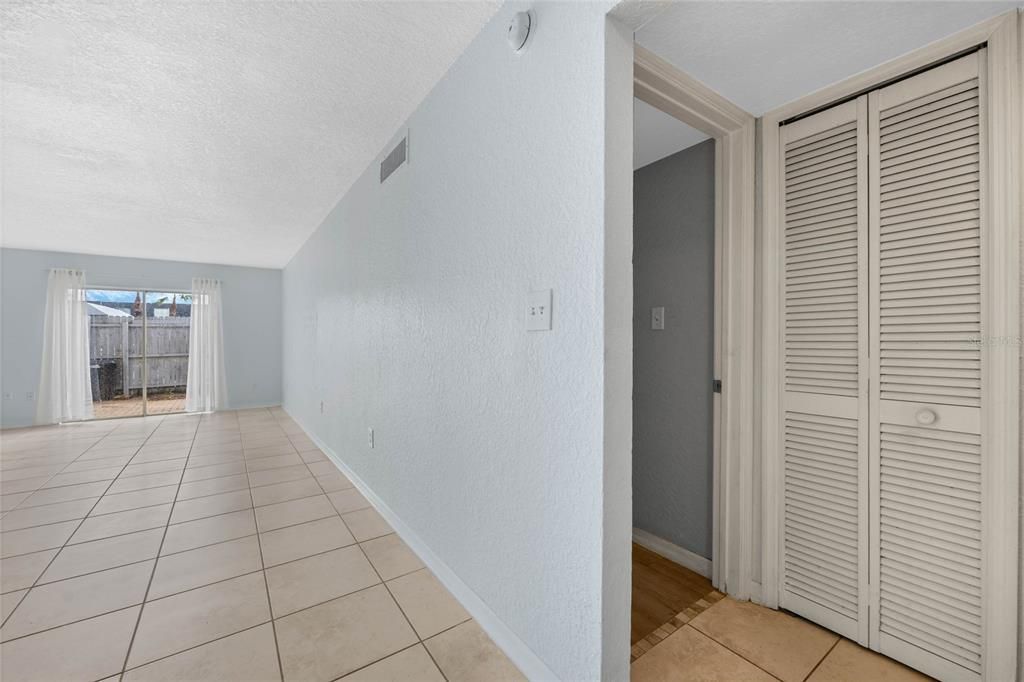 Entryway tiled floor