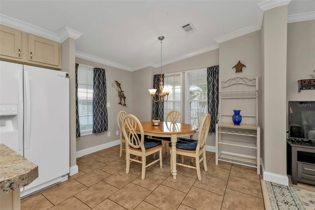 Dining area at end of kitchen