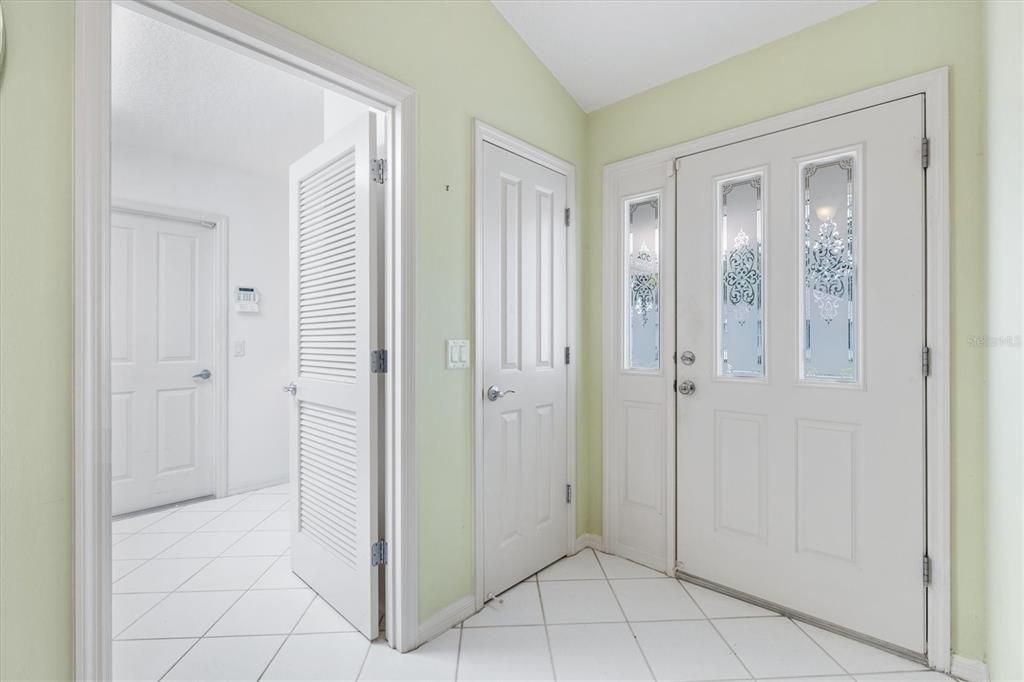 Interior Entry with access to Laundry Room