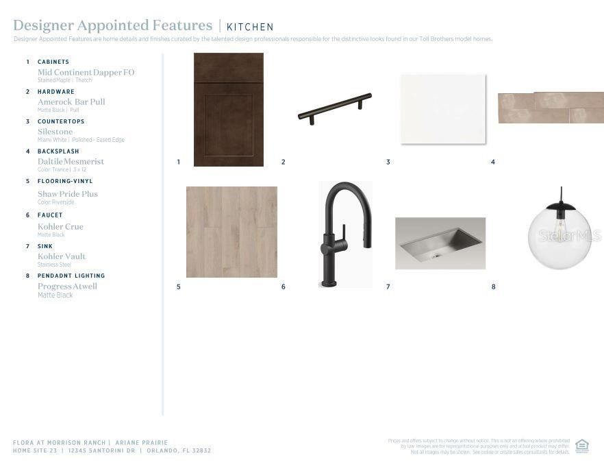 Professionally-selected interior design finishes.