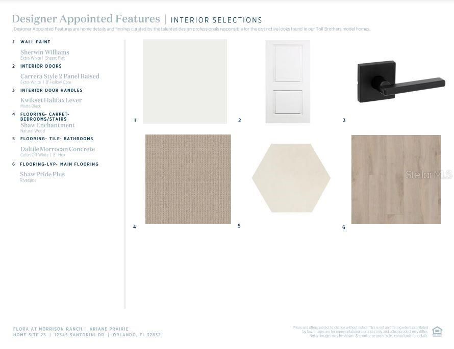 Professionally-selected interior design finishes.