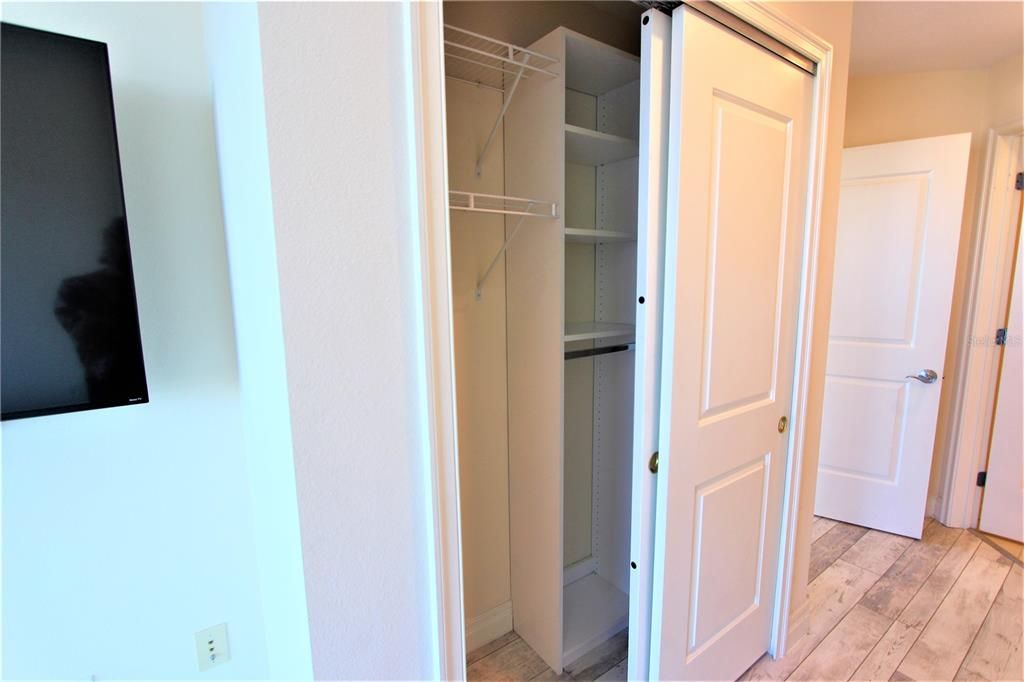 One of Two closets in the Primary Bedroom