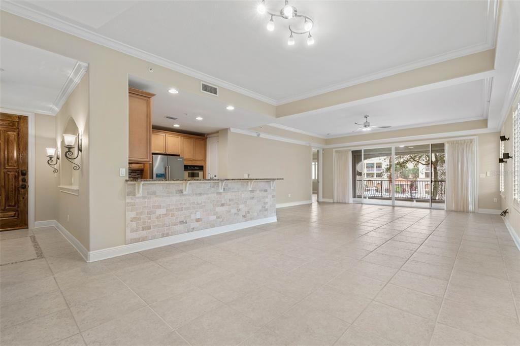 View of dining & living rooms. Open floor plan!