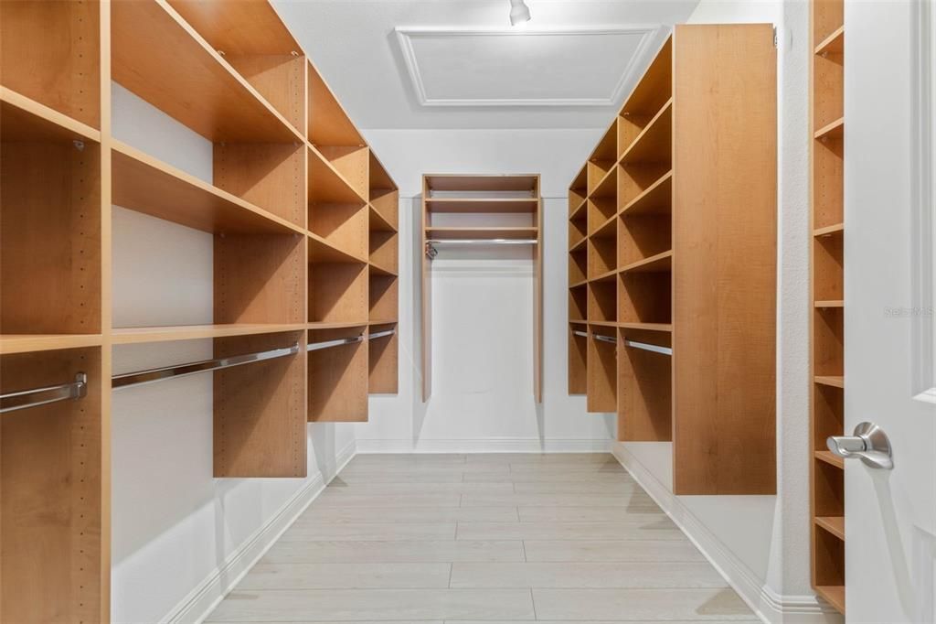 Custom walk in closet in primary