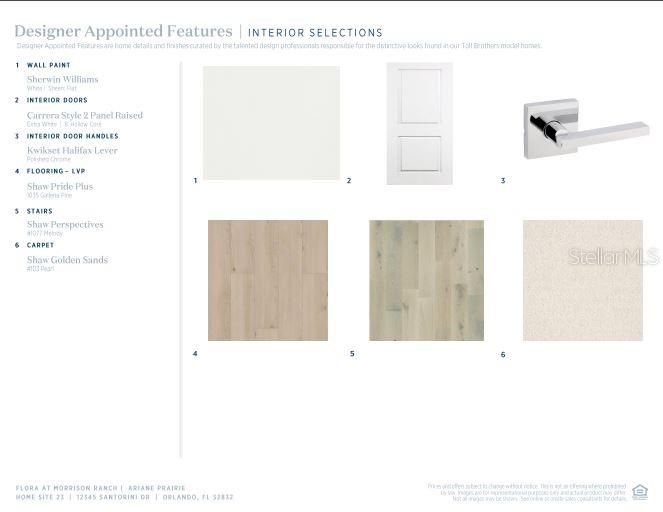 Professionally- selected upgraded interior design finishes.