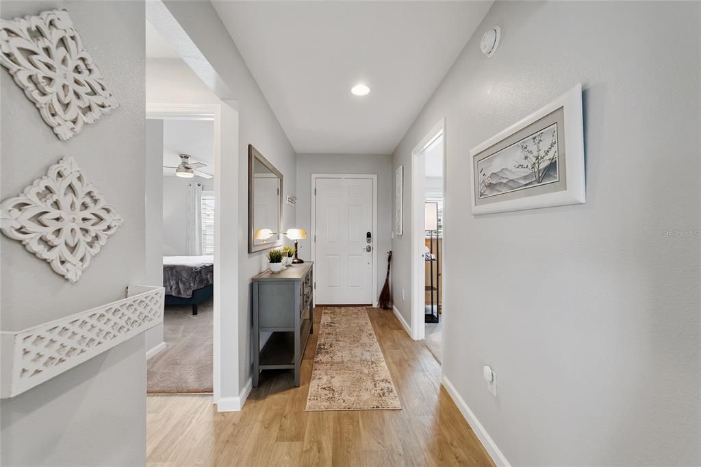 Hallway to guest bedrooms and bath