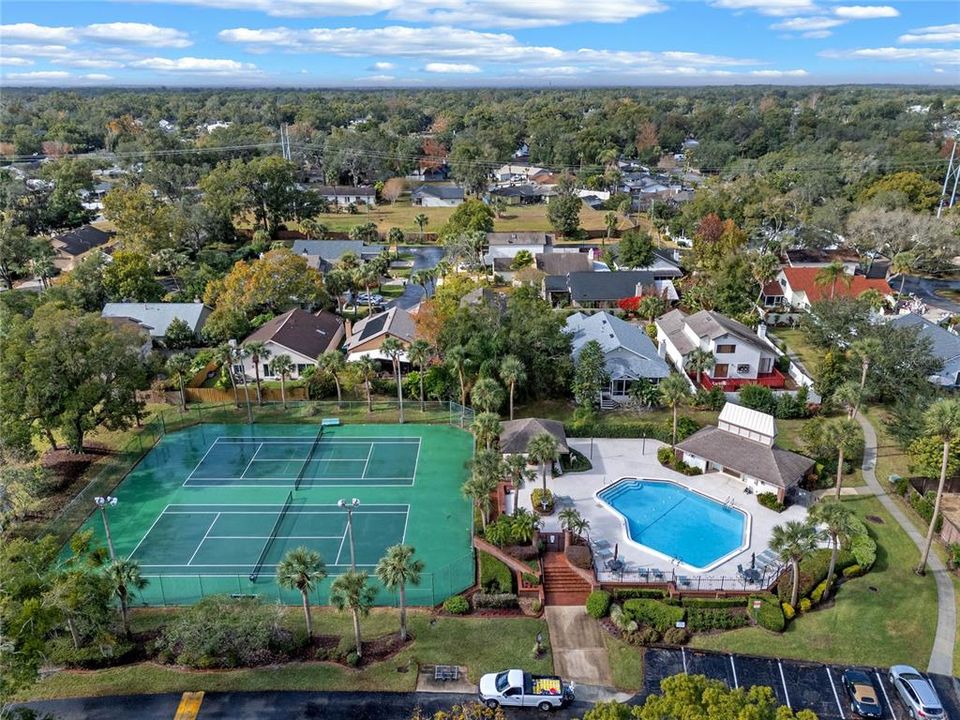 Tennis and pickleball courts, clubhouse & pool!