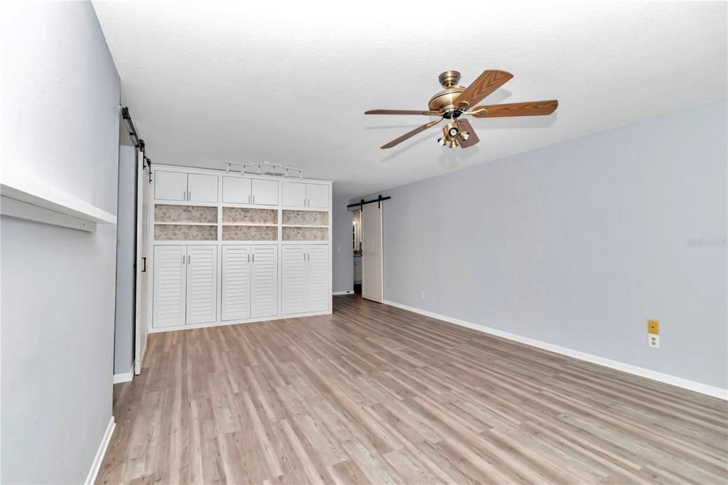 Custom built-in cabinets in living room