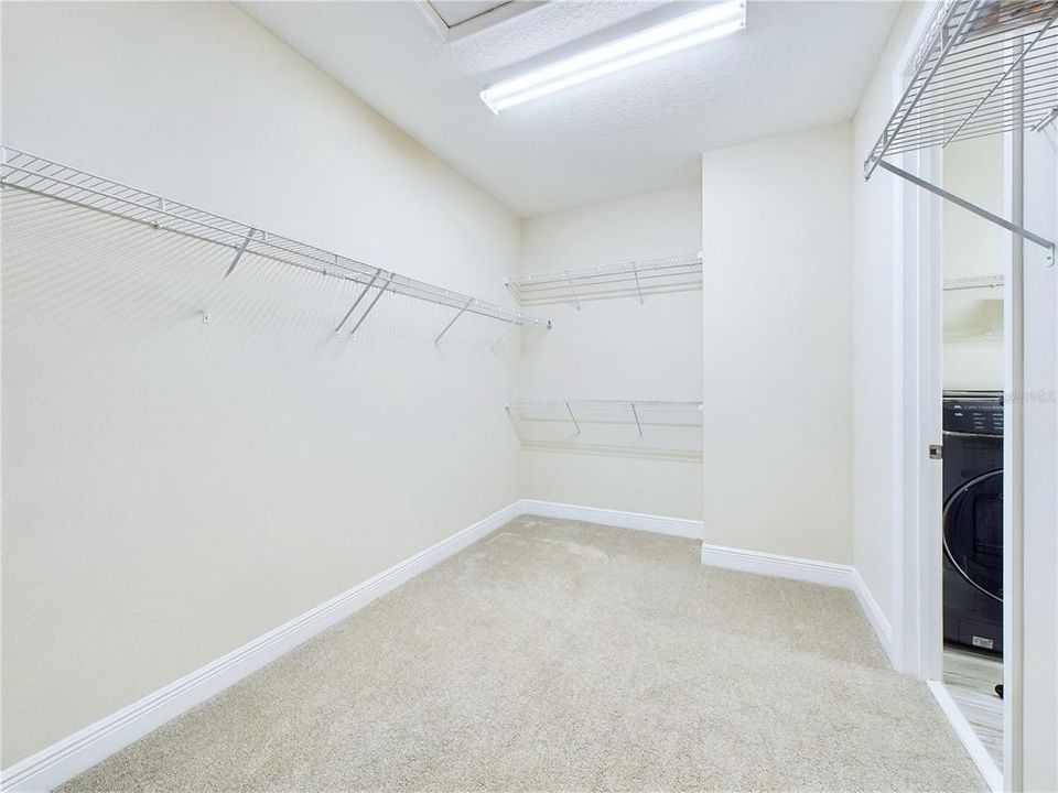 Primary walk in closet