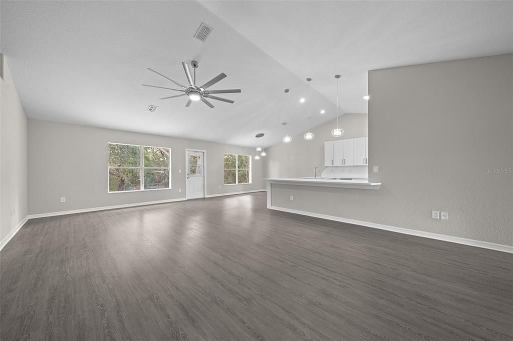 Great Room to Kitchen Area