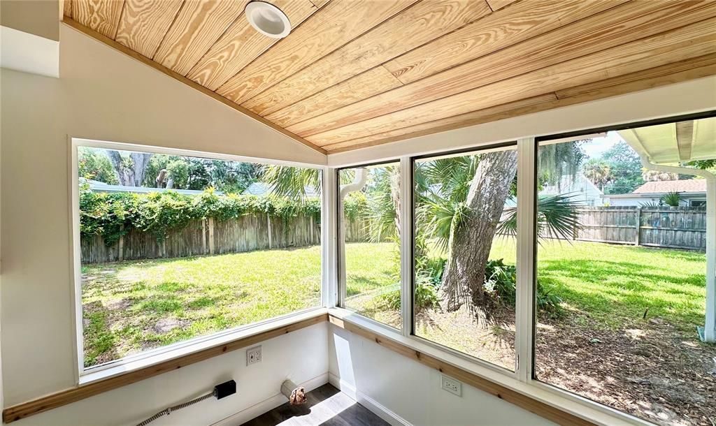 laundry room overseeing backyard