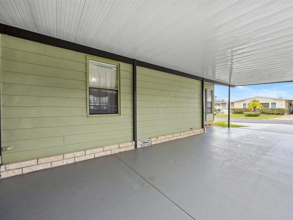 Covered patio- driveway