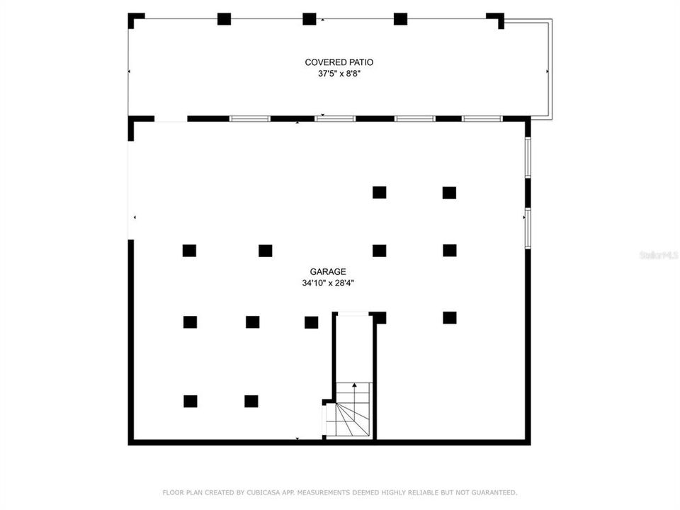 Unfinished Basement & Balcony Floor Plan