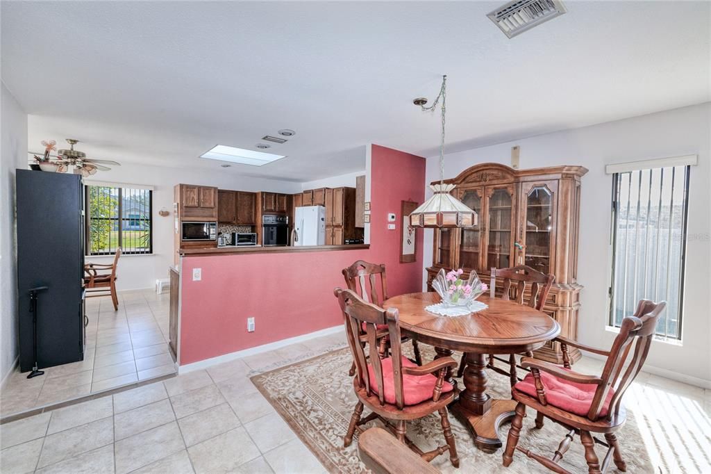 Dining space adjacent to kitchen