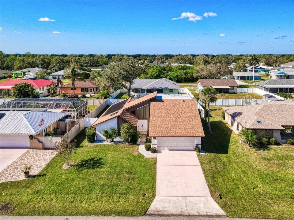 Airel view of home from front yard